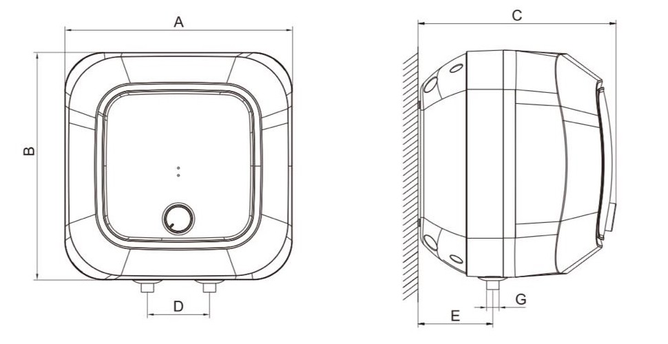 Schéma technique des dimensions de MARCO EVO 15